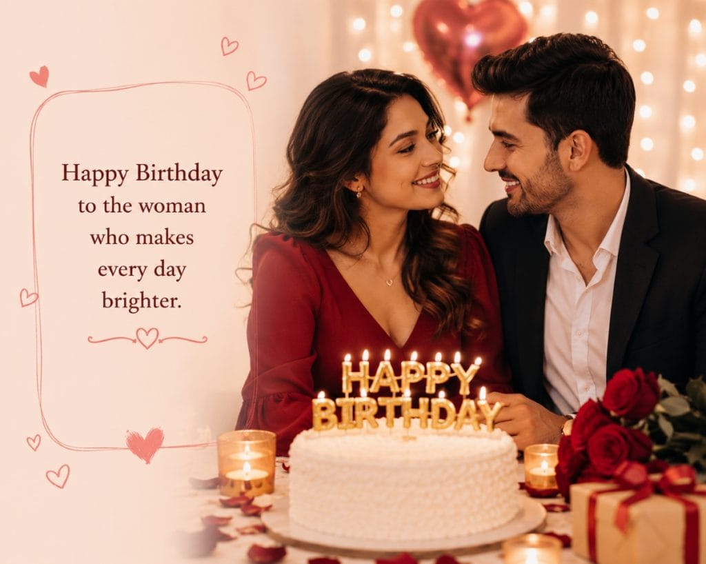 Romantic birthday celebration for her