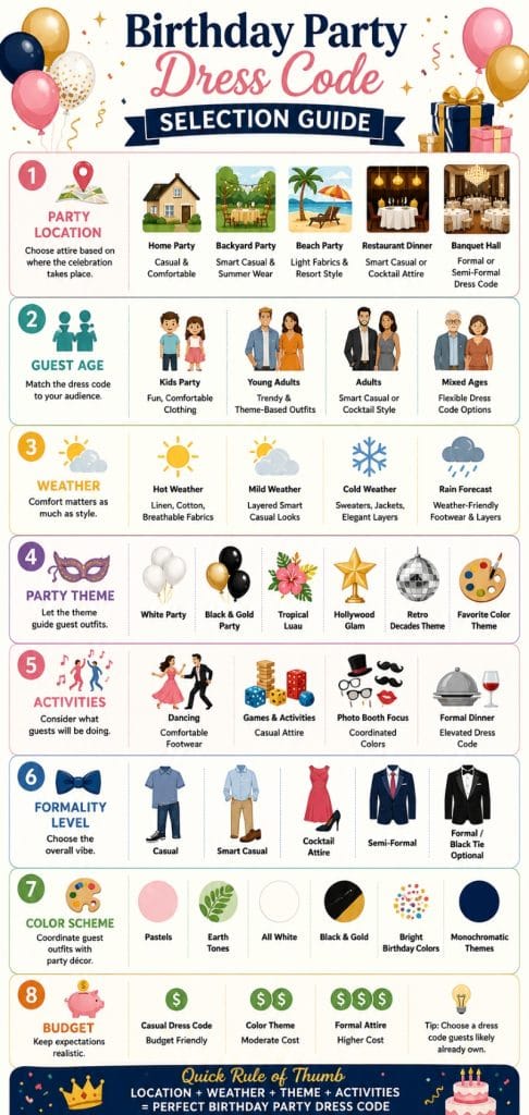 Birthday Party Dress Code Ideas for Home Parties, Outdoor Events, and Formal Celebrations