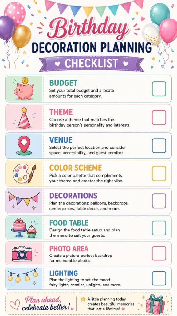50 Birthday Party Decoration Ideas for Kids, Adults, Home, Outdoor, and Milestone Celebrations
