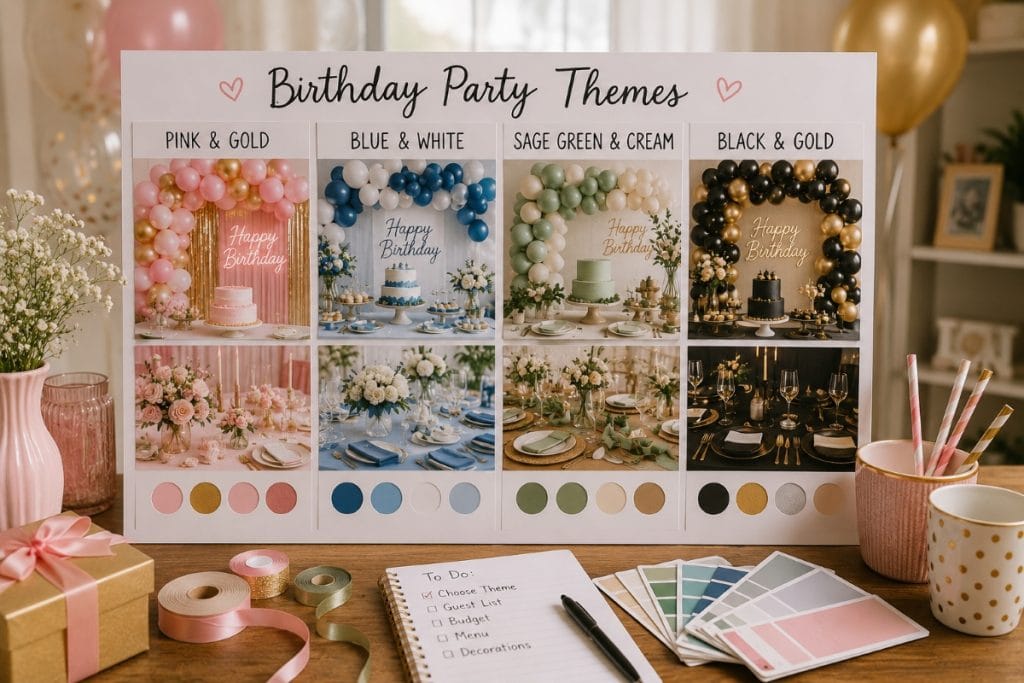 Party theme ideas mood board Party theme ideas mood board